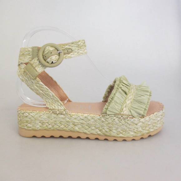 NEW MATISSE seashore espadrille sandal in lime - Picture 2 of 2
